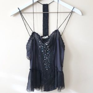 Free People Black Strappy Camisole